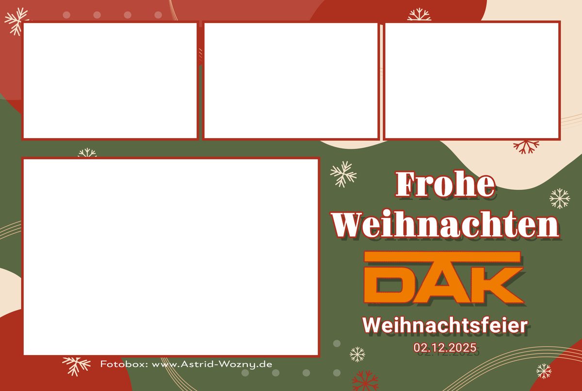 Fotobox-Drucklayout für ein Firmenevent mit Logo