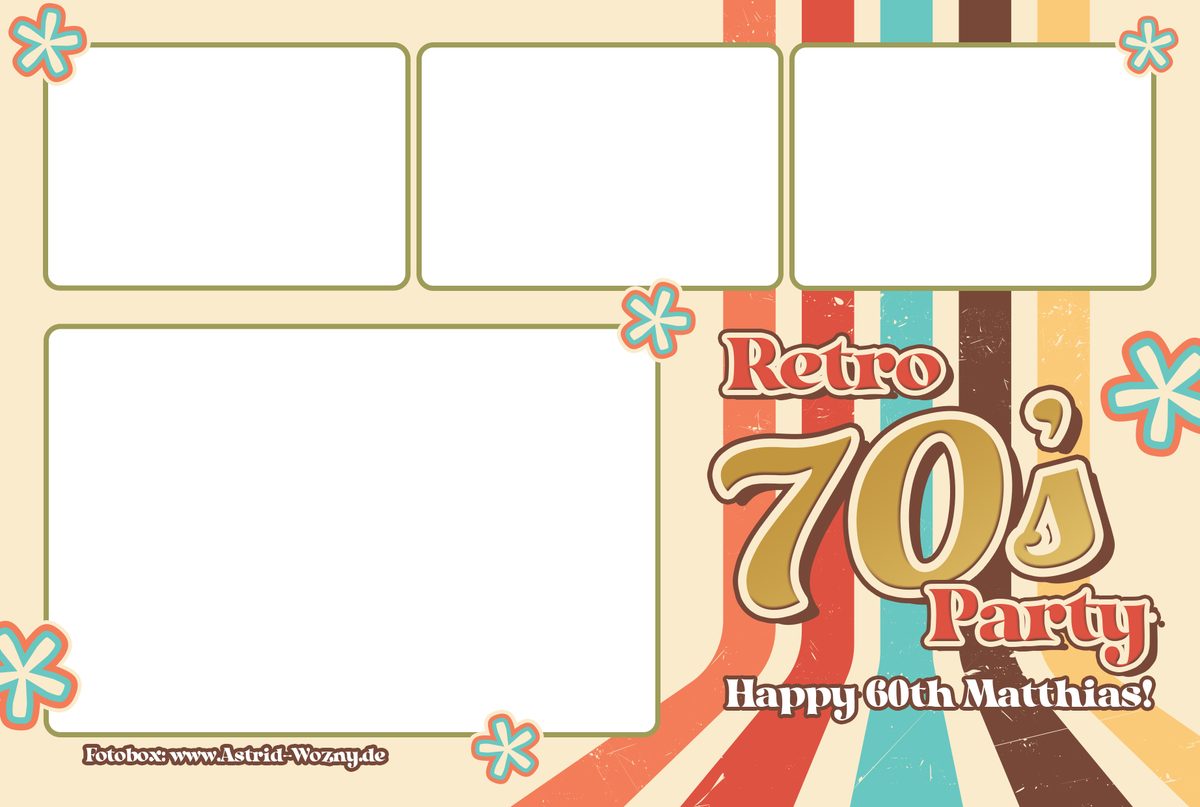 Fotobox-Drucklayout zum 60. Geburtstag