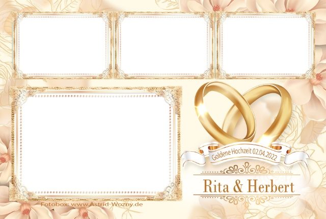 Fotobox-Layout zur Goldenen Hochzeit