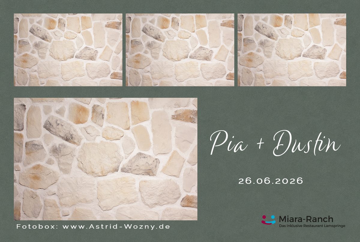 Individuelles Fotobox-Drucklayout für eine Hochzeit mit Namen des Brautpaars