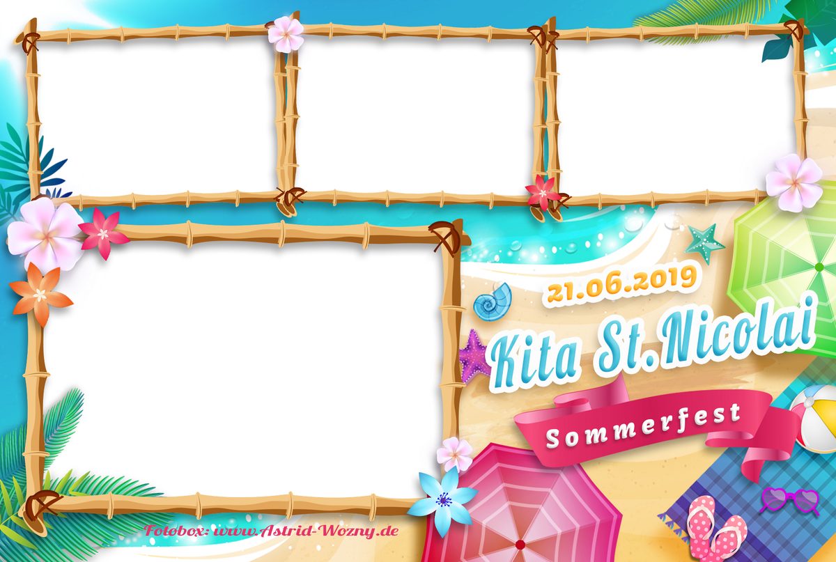 Fotobox-Drucklayout für ein Kita-Sommerfest