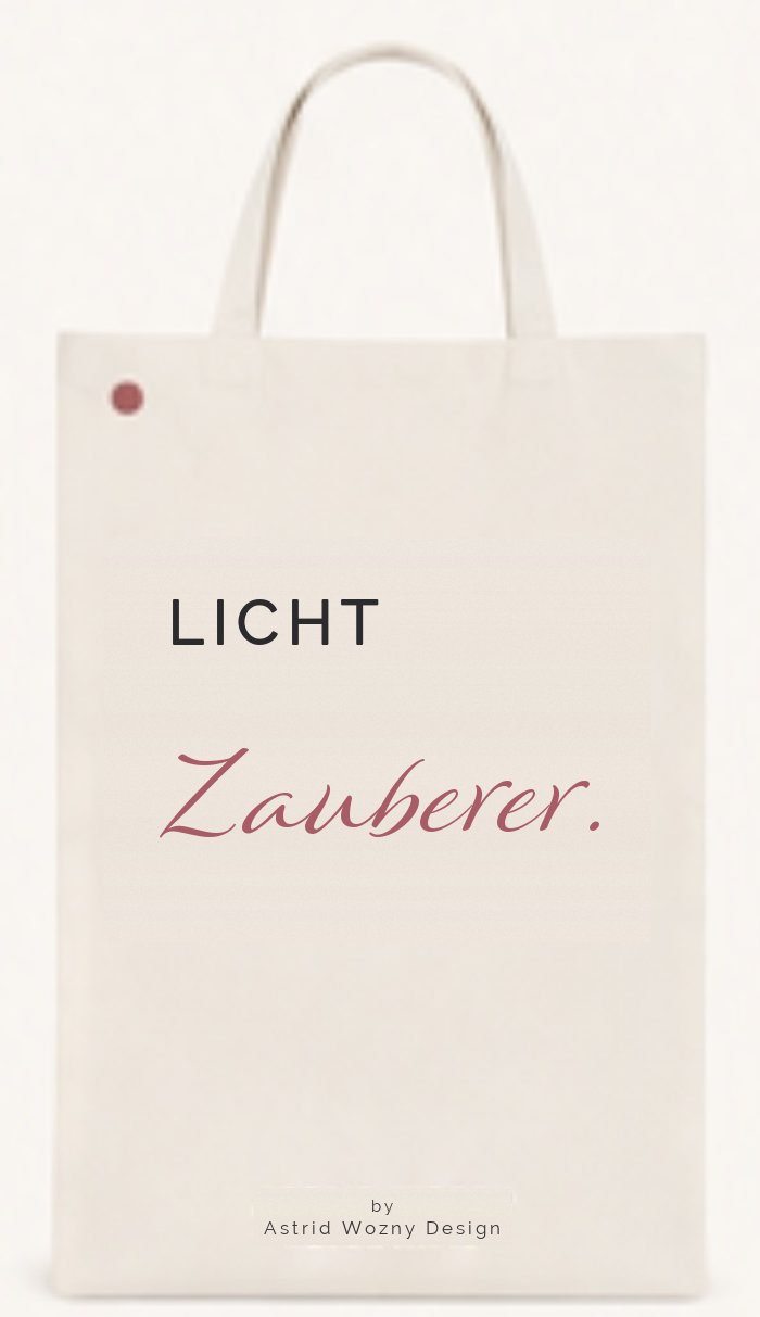 Baumwolltasche mit Text-Motiv: Lichtzauberer
