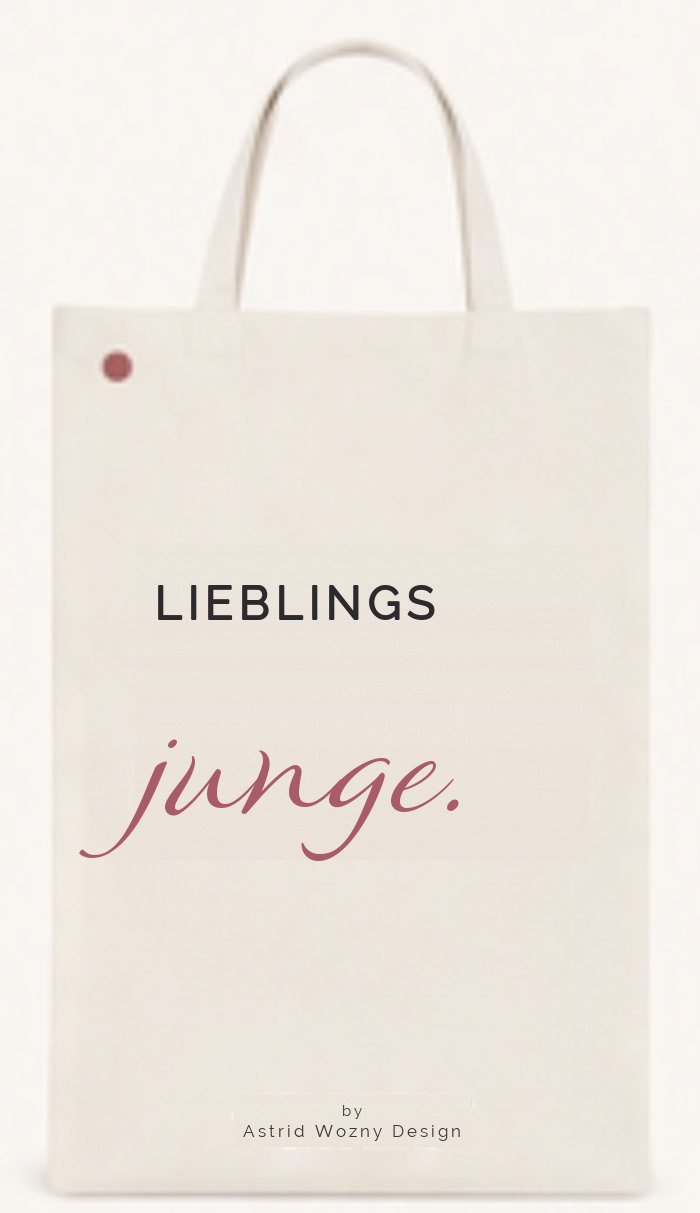 Baumwolltasche mit Text-Motiv: Lieblingsjunge