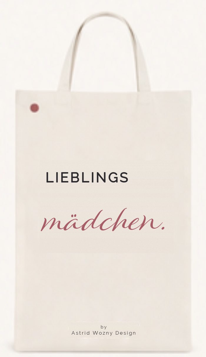 Baumwolltasche mit Text-Motiv: Lieblingsmädchen